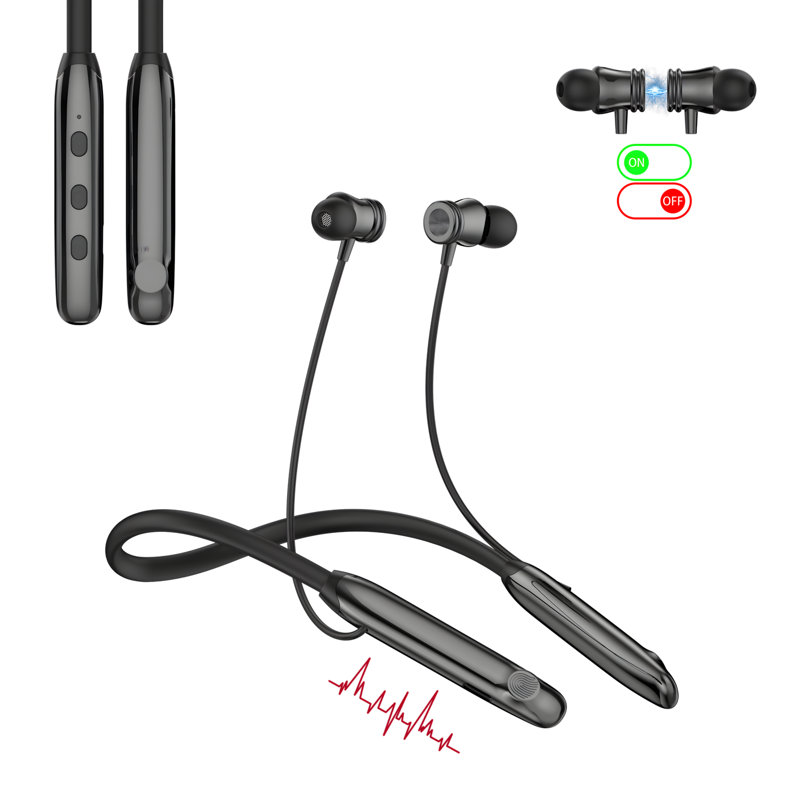 TOUCH SENSE SOFT SILICONE NECKBAND Model No: 2282 - Image 2